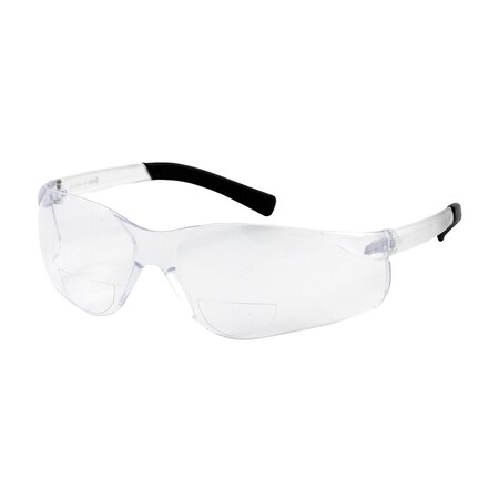 Pip Rimless Safety Readers with Clear Temple, Clear Lens and Anti-Scratch Coating - +1.00 Diopter 250-26-0010